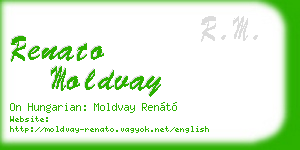 renato moldvay business card