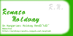 renato moldvay business card